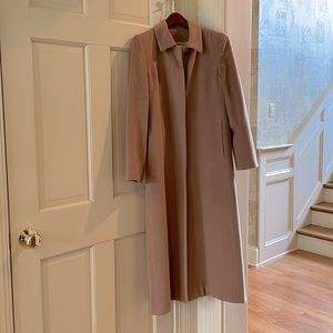 Long caramel colored wool coat size 4P
